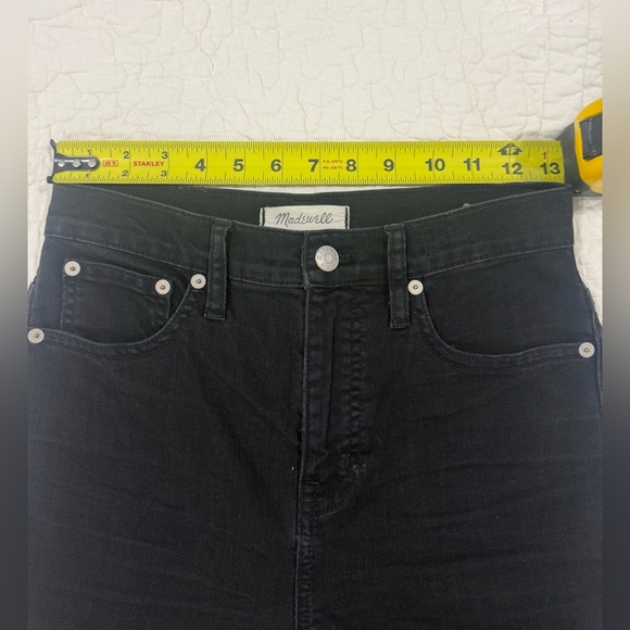 Madewell Women's, slim wide-leg crop Jeans Black size 26 - Picture 4 of 14